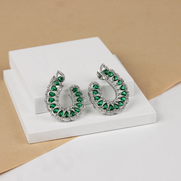Close-up of a fashion earring showcasing intricate detailing, fine craftsmanship, and refined finish