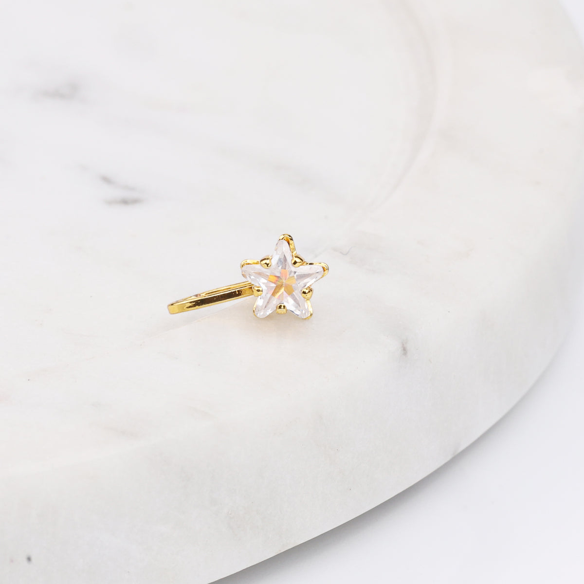22K Gold Plated Fashion Bugadi / Nose Pin