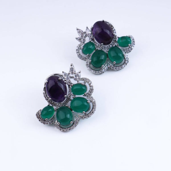 Close-up of a fashion earring showcasing intricate detailing, fine craftsmanship, and a refined finish