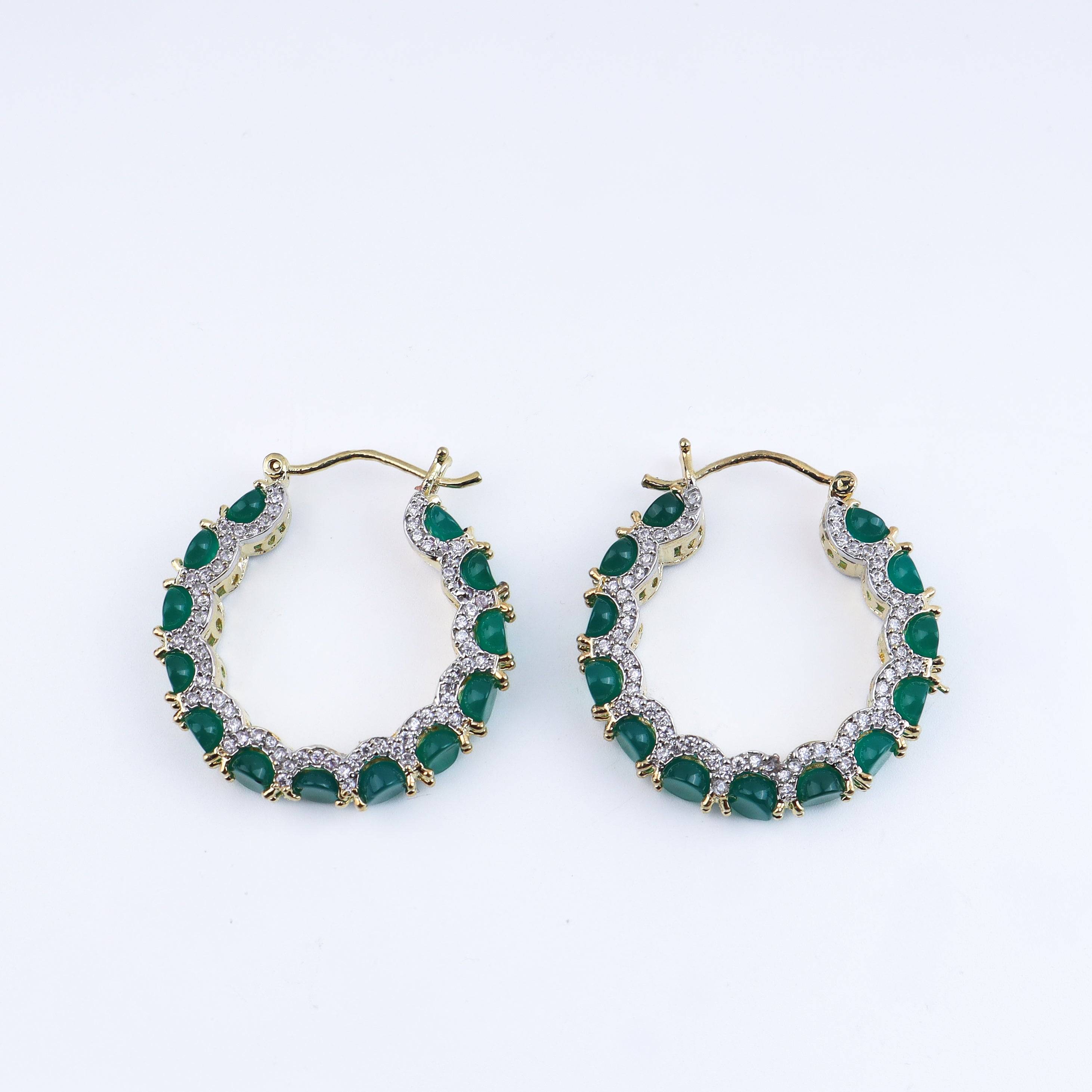 Detailed view of a 22K gold-plated fashion earring highlighting intricate motifs, textured detailing, and a premium 22K gold-plated finish