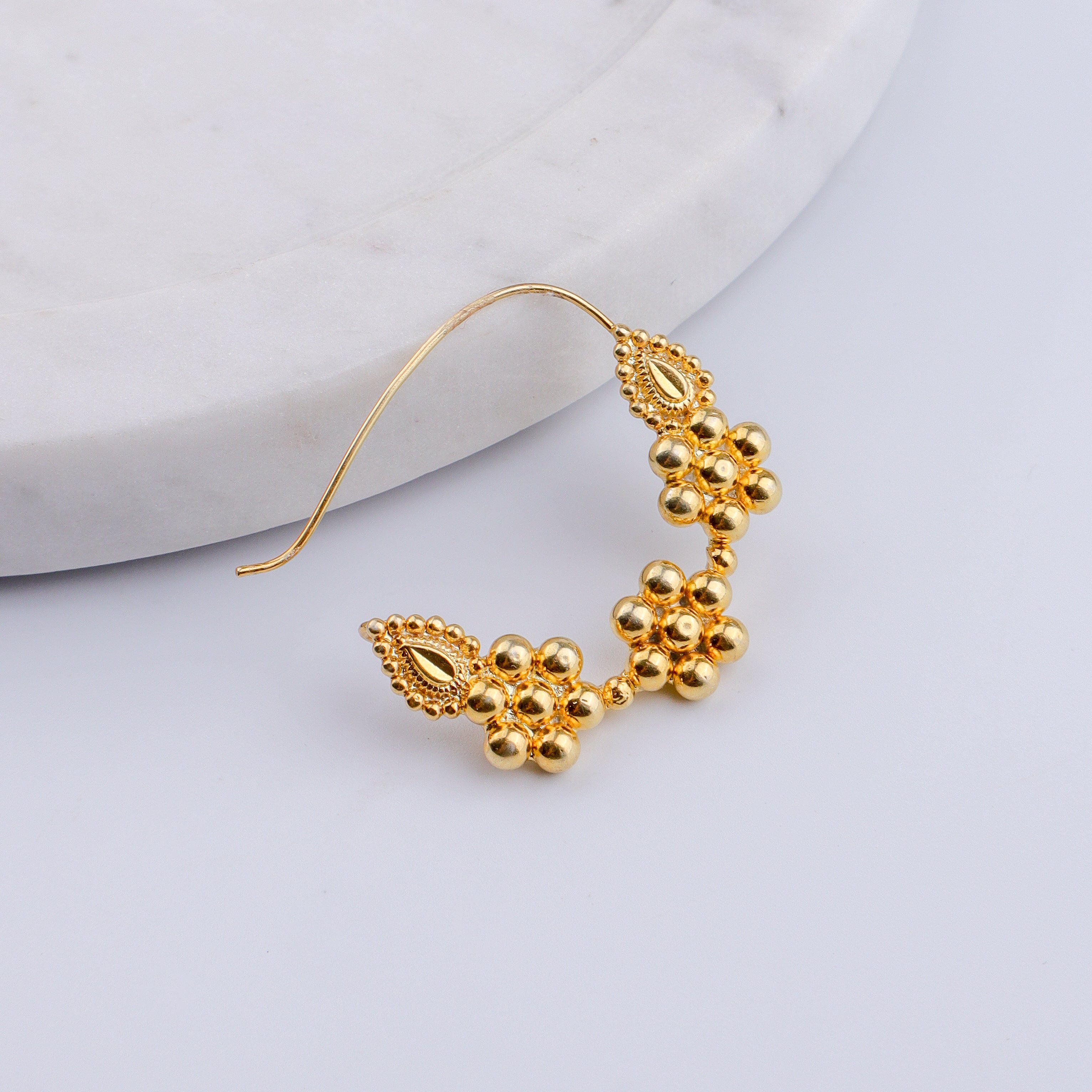 Itihaas Kudi Nath – Small (Left, Pierced) | 22K Gold-Plated