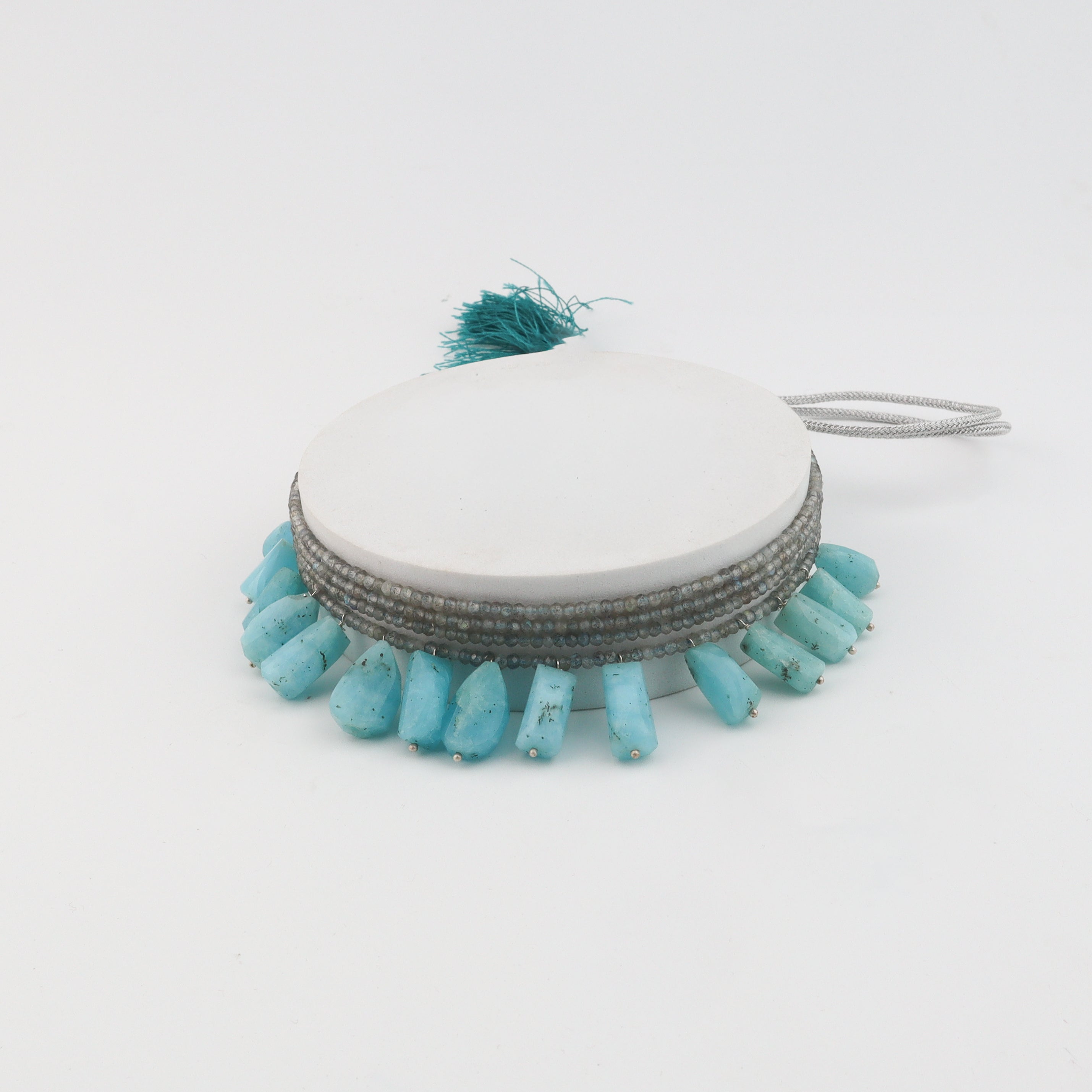 Luxe Necklace Super Blue Labradorite and Larimar