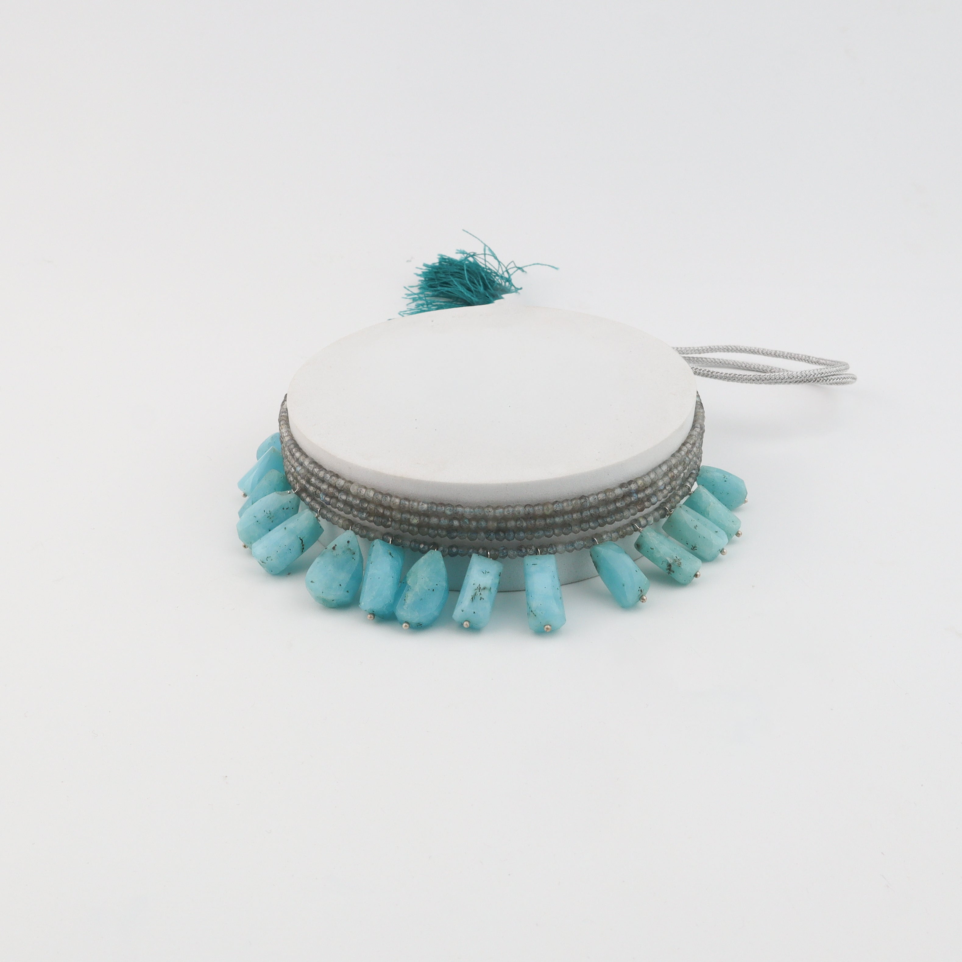 Luxe Necklace Super Blue Labradorite and Larimar