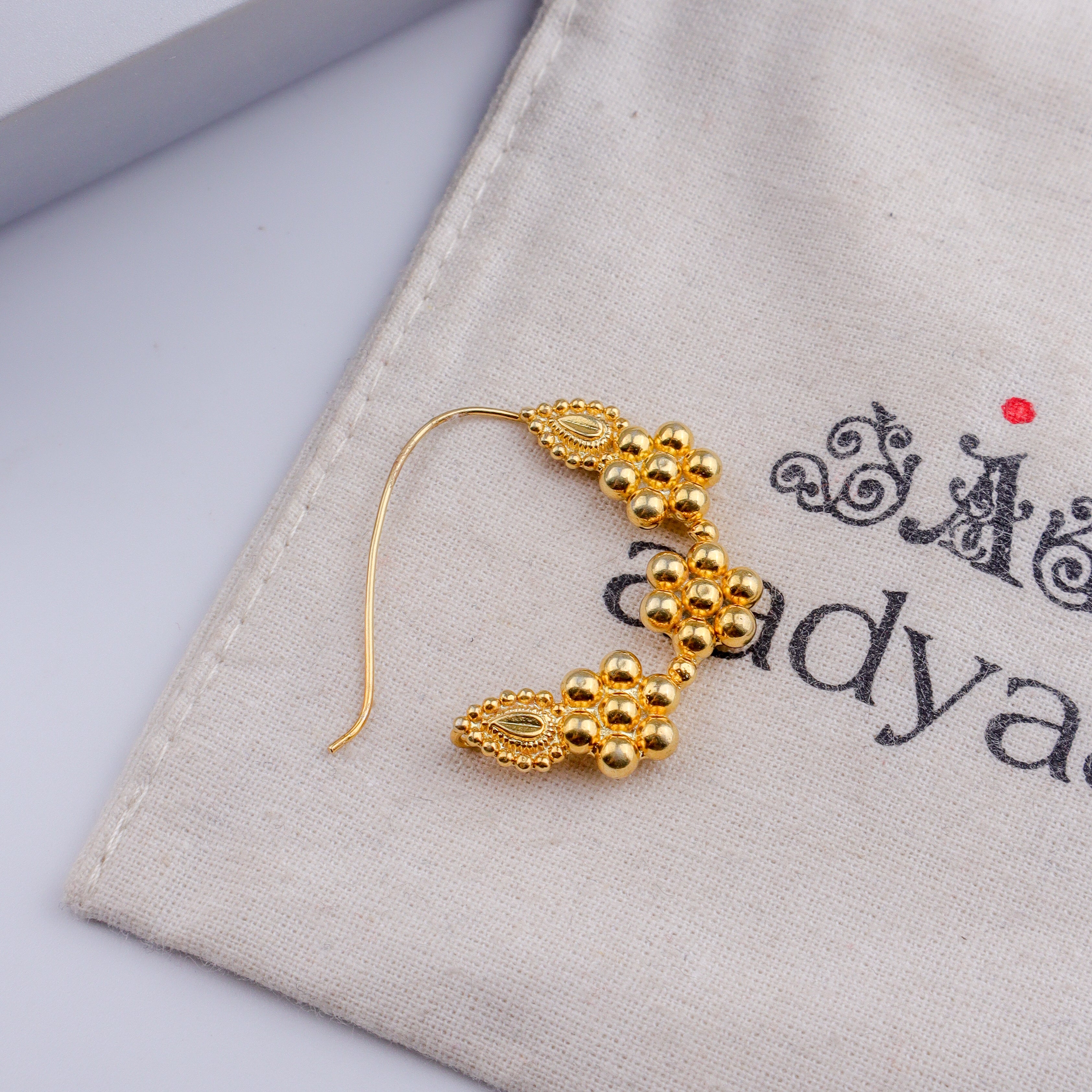 Itihaas Kudi Nath – Small (Left, Pierced) | 22K Gold-Plated