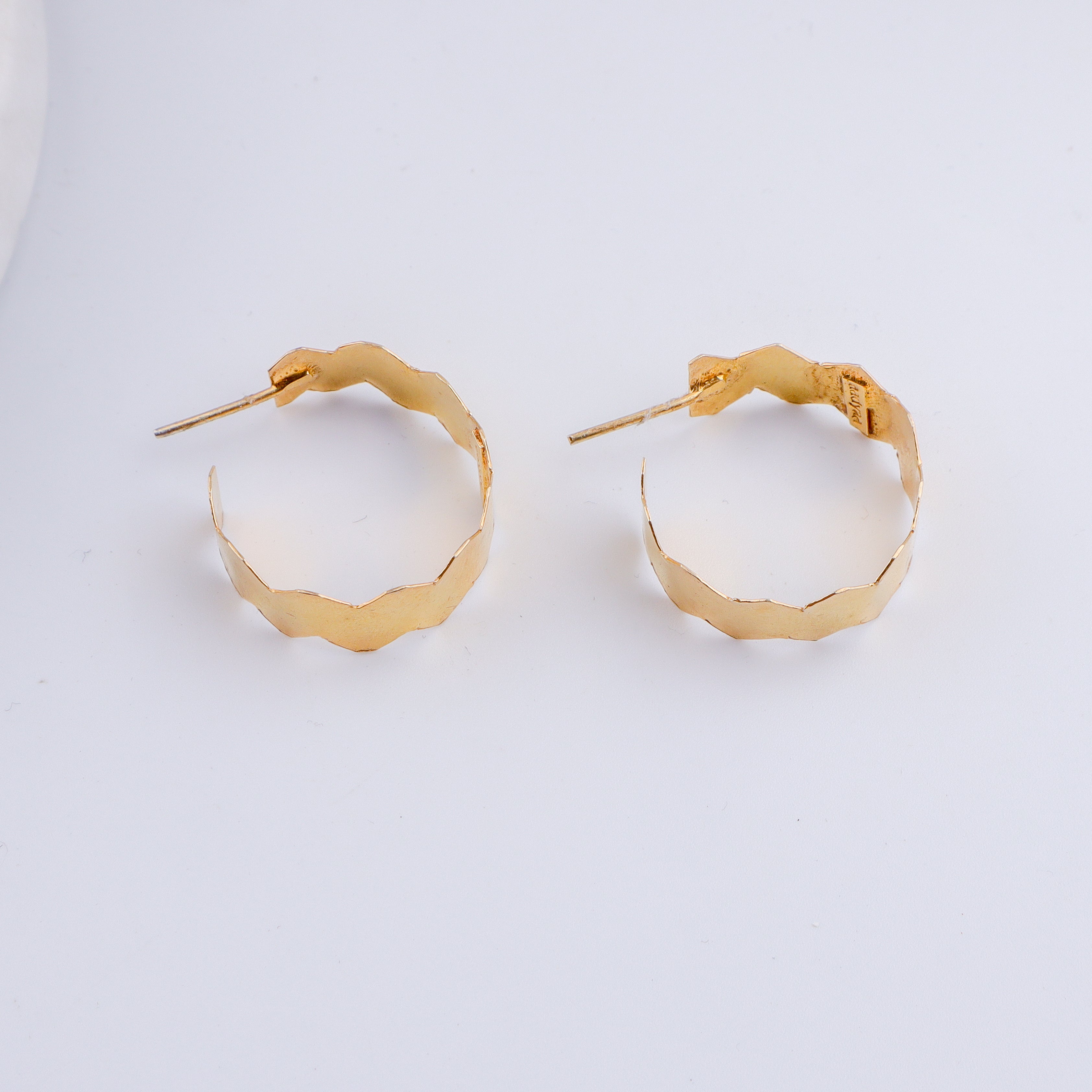 Natasha- Fold Earrings | 92.5 Silver | 22K Gold Plated