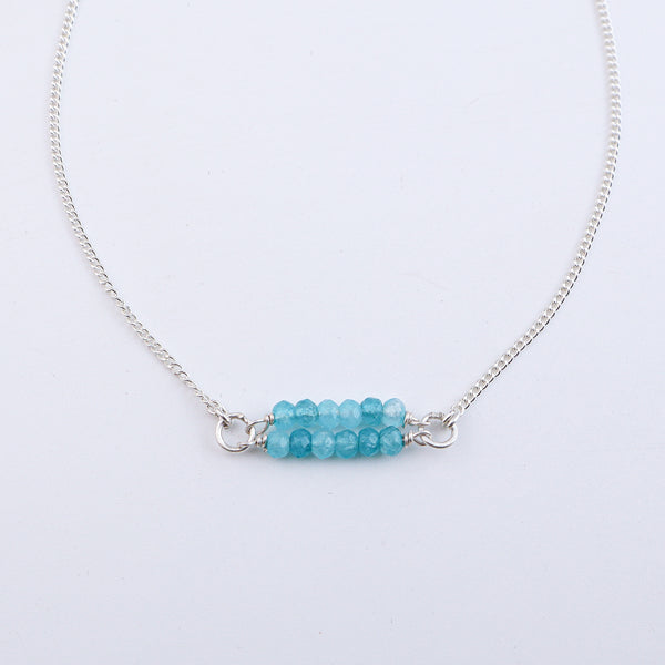 Blue Jade Bridge Silver Anklet (Project Handmade)
