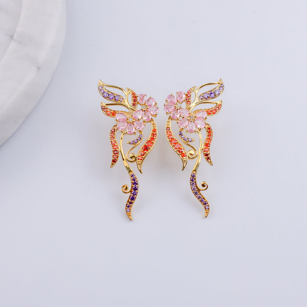 Vine Bloom Earrings | 92.5 Silver | 22K Gold Plated