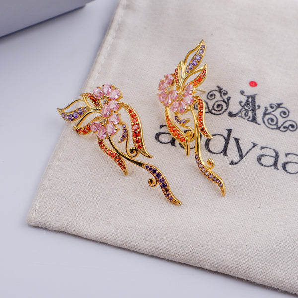 Vine Bloom Earrings | 92.5 Silver | 22K Gold Plated