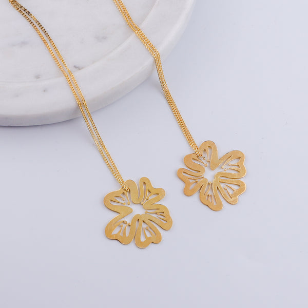 Silver Gulmohar Filigree Laser Cut Dangler Earring | 92.5 Silver | 22K Gold Plated (Gold Plated)