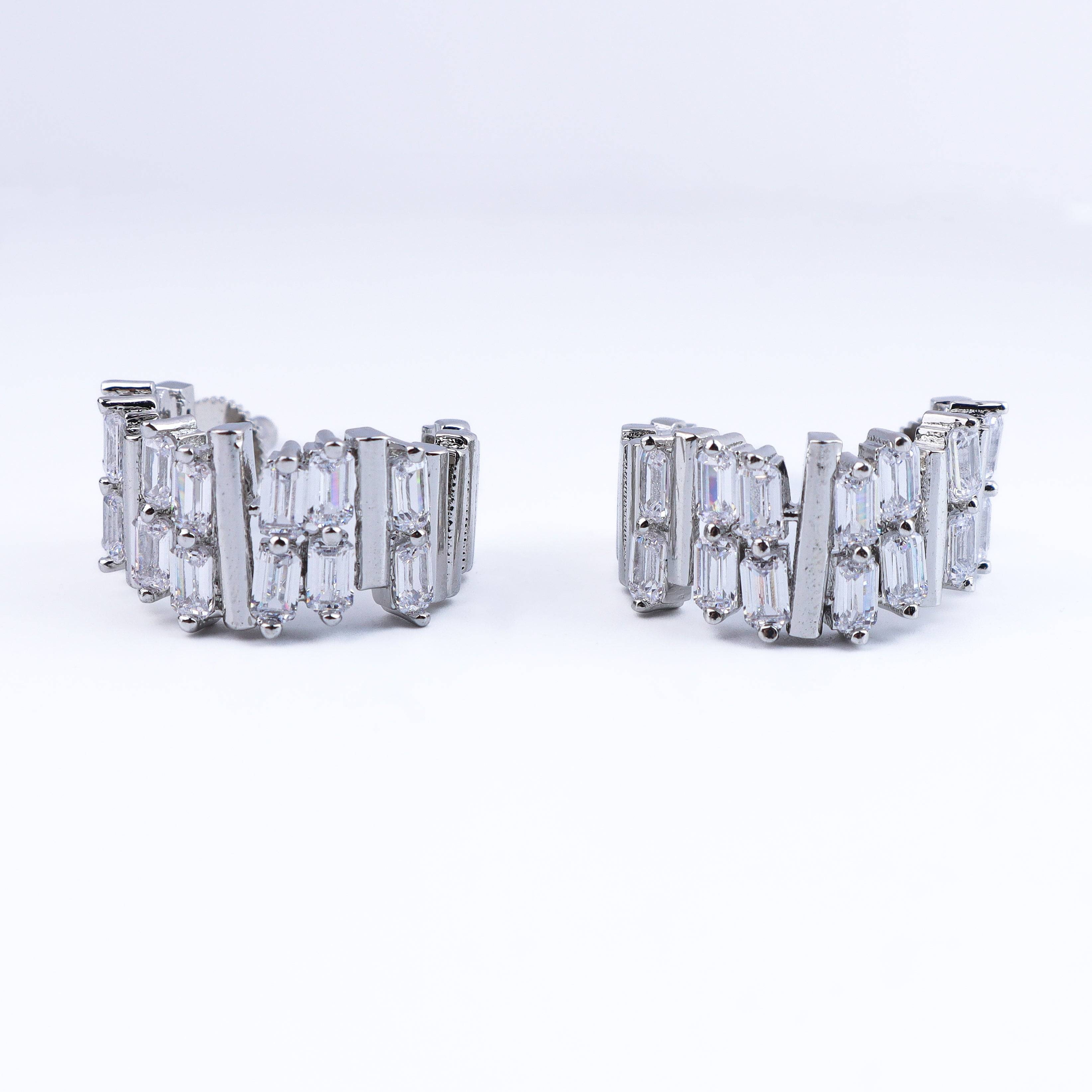 Close-up of a fashion earring showcasing intricate detailing, fine craftsmanship, and refined finish