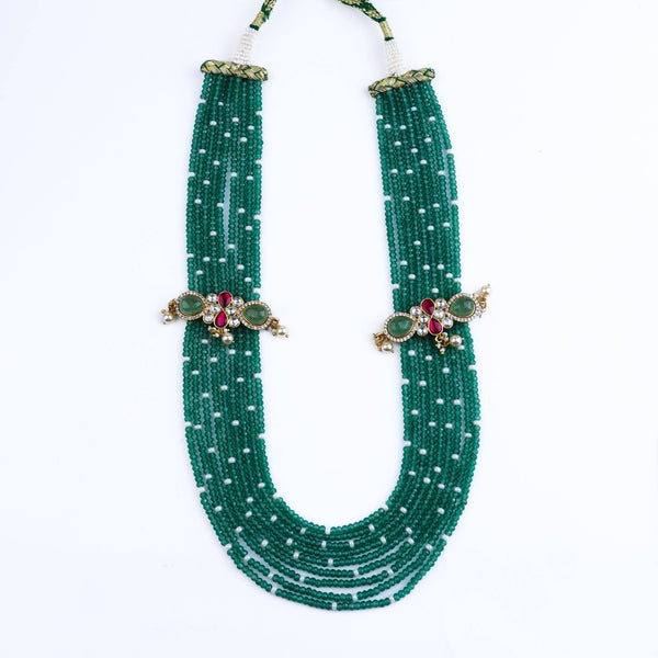 Close-up of 22K gold-plated fashion necklace showcasing intricate detailing, fine craftsmanship, and rich 22K gold plating
