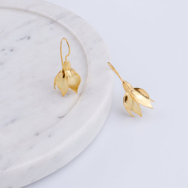 Summer Snowflake Earrings | 92.5 Silver | 22K Gold Plated