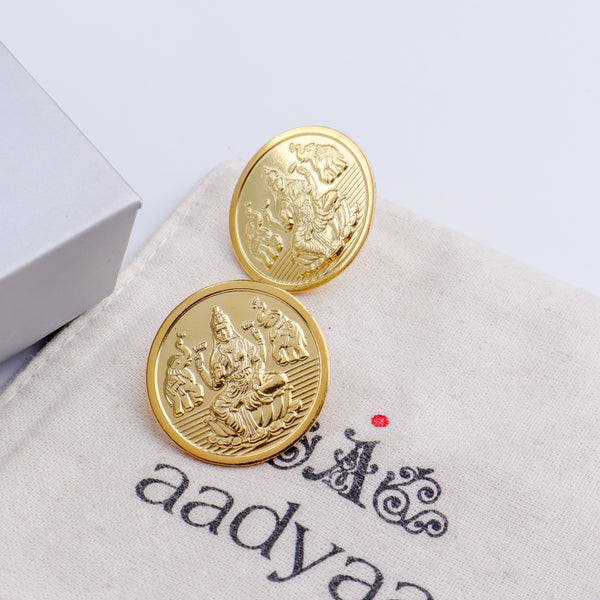 Silver Putali Earrings (Gold Plated) | 92.5 Silver | 22 Carat Gold Plated