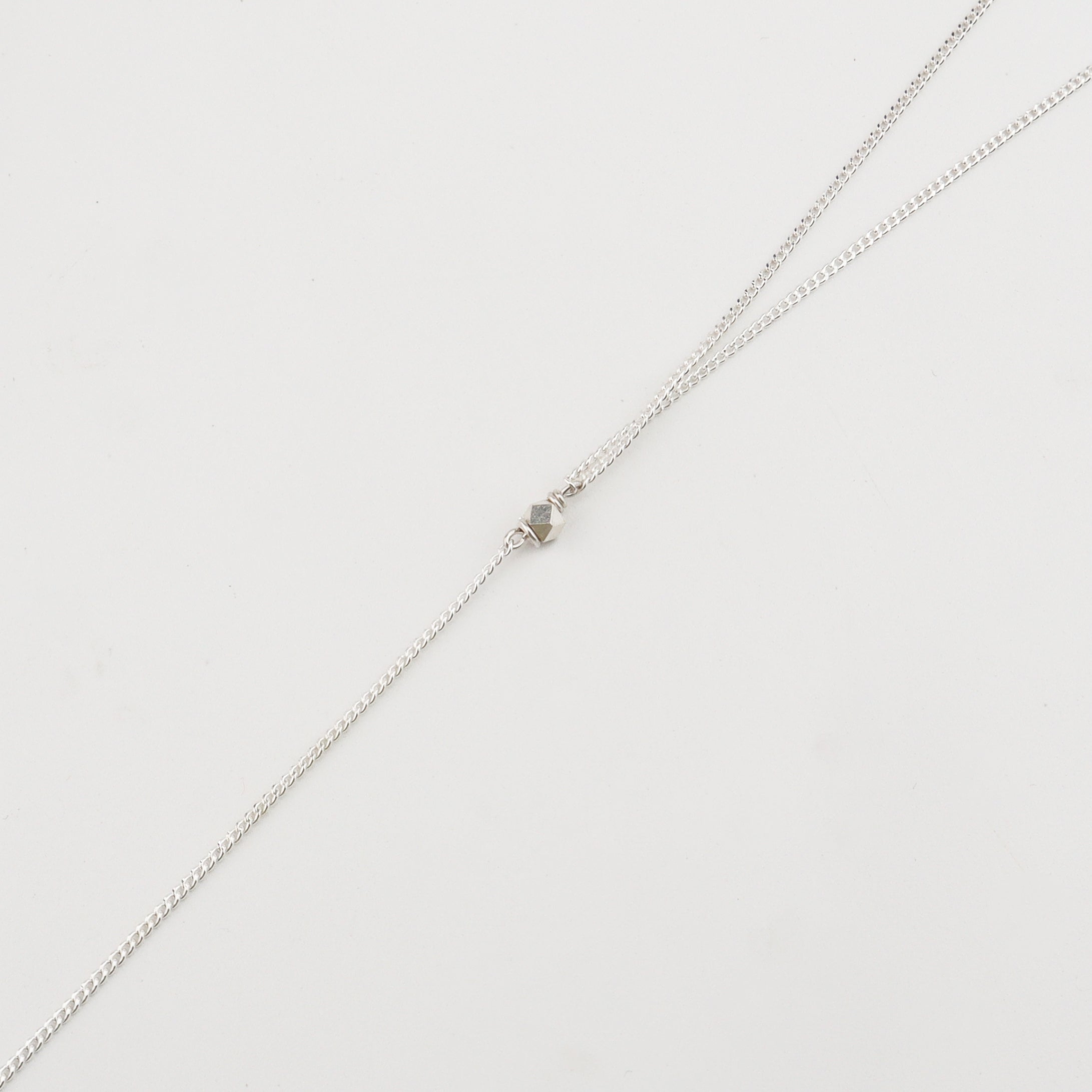Silver Rosebud Pendant Y Necklace