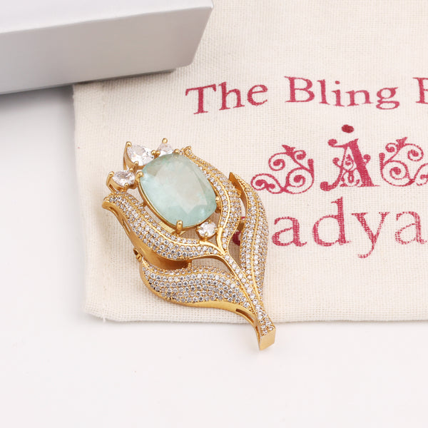 22K Gold Plated Fashion Unisex Brooch