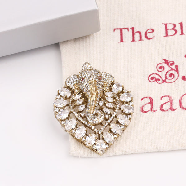 22K Gold Plated Fashion Unisex Brooch
