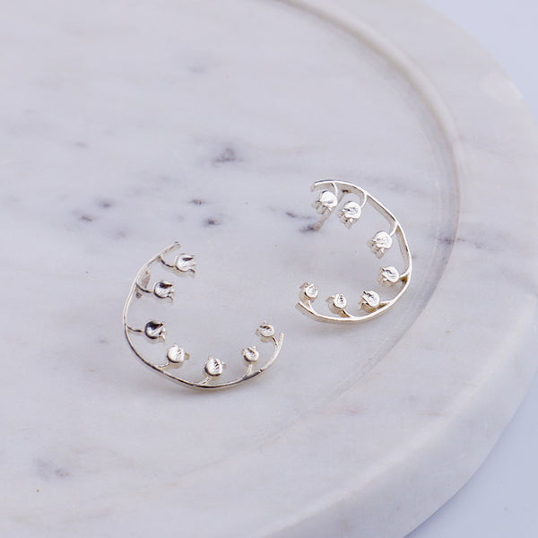 Silver Lily of the Valley Earring