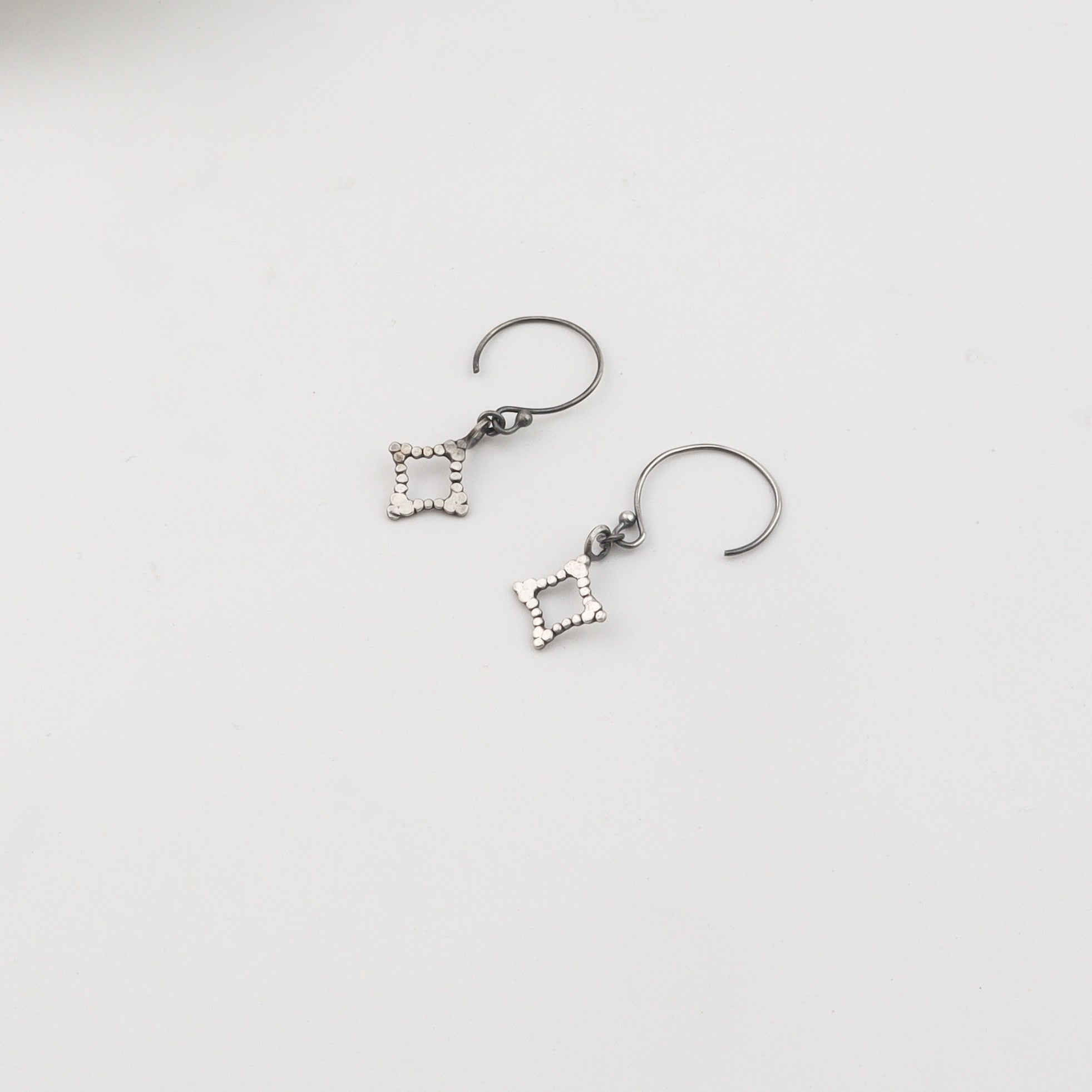 Silver Square Dangler Earring