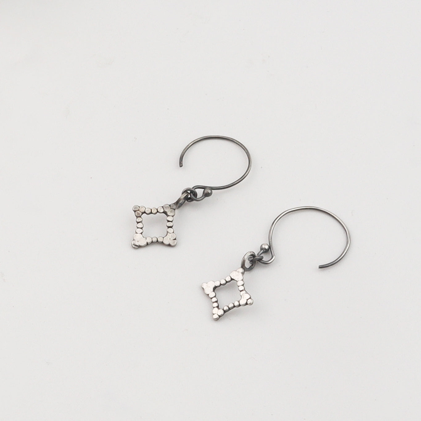 Silver Square Dangler Earring
