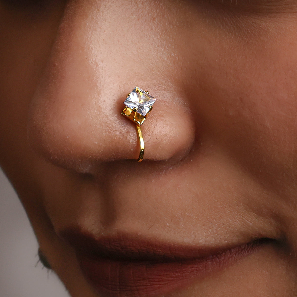 22K Gold Plated Fashion Bugadi / Nose Pin