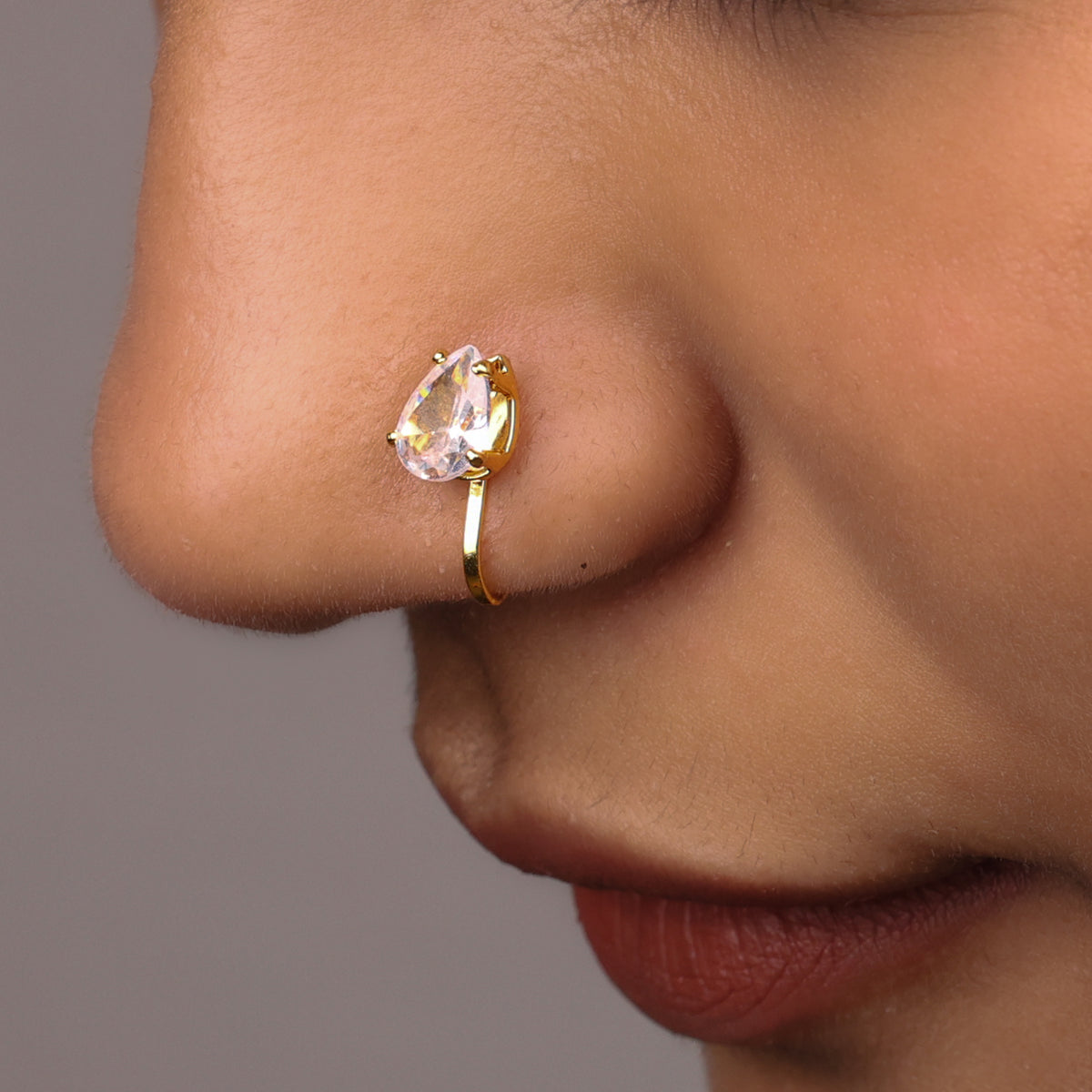 22K Gold Plated Fashion Bugadi / Nose Pin