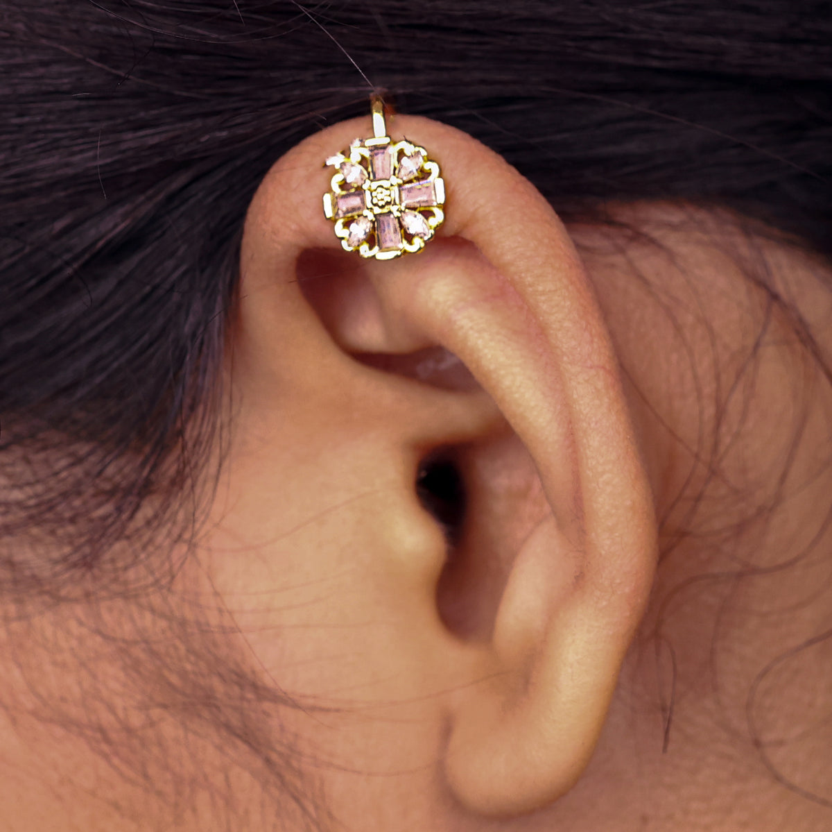 22K Gold Plated Fashion Bugadi / Nose Pin