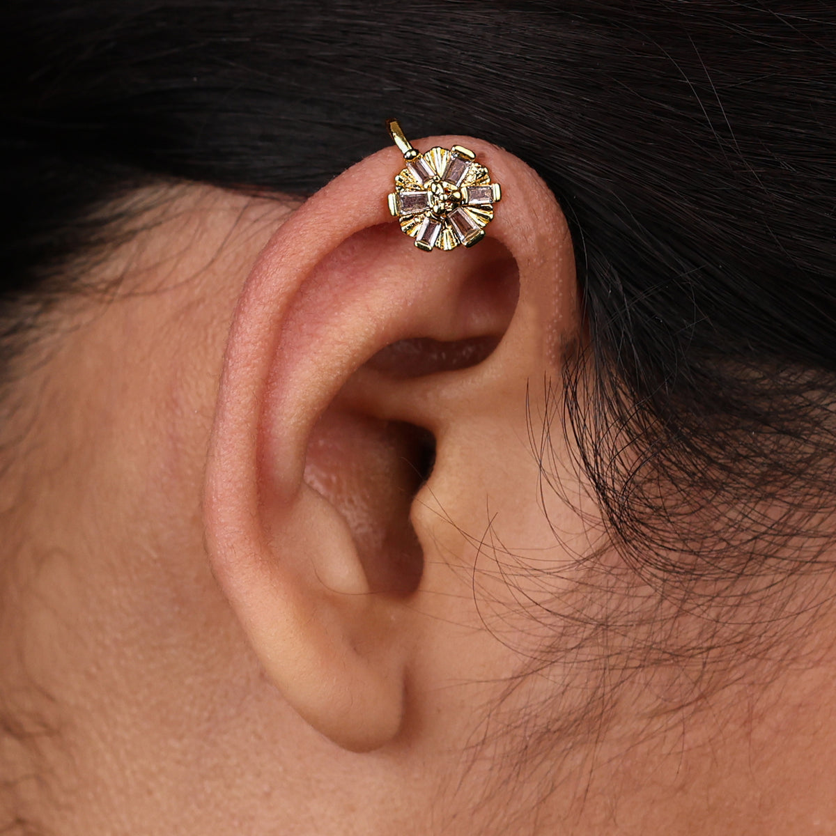 22K Gold Plated Fashion Bugadi / Nose Pin