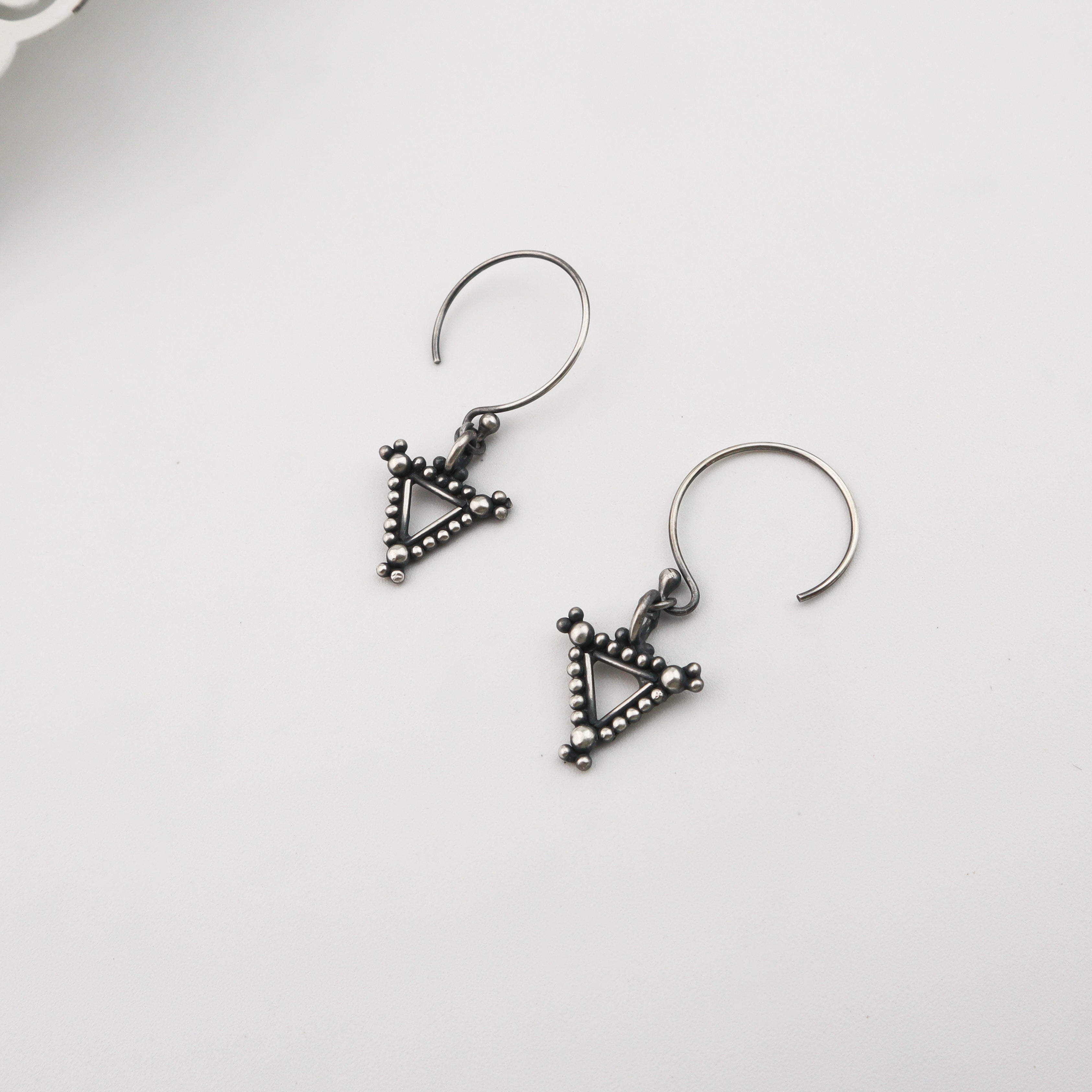 Silver Triangle Dangler Earring