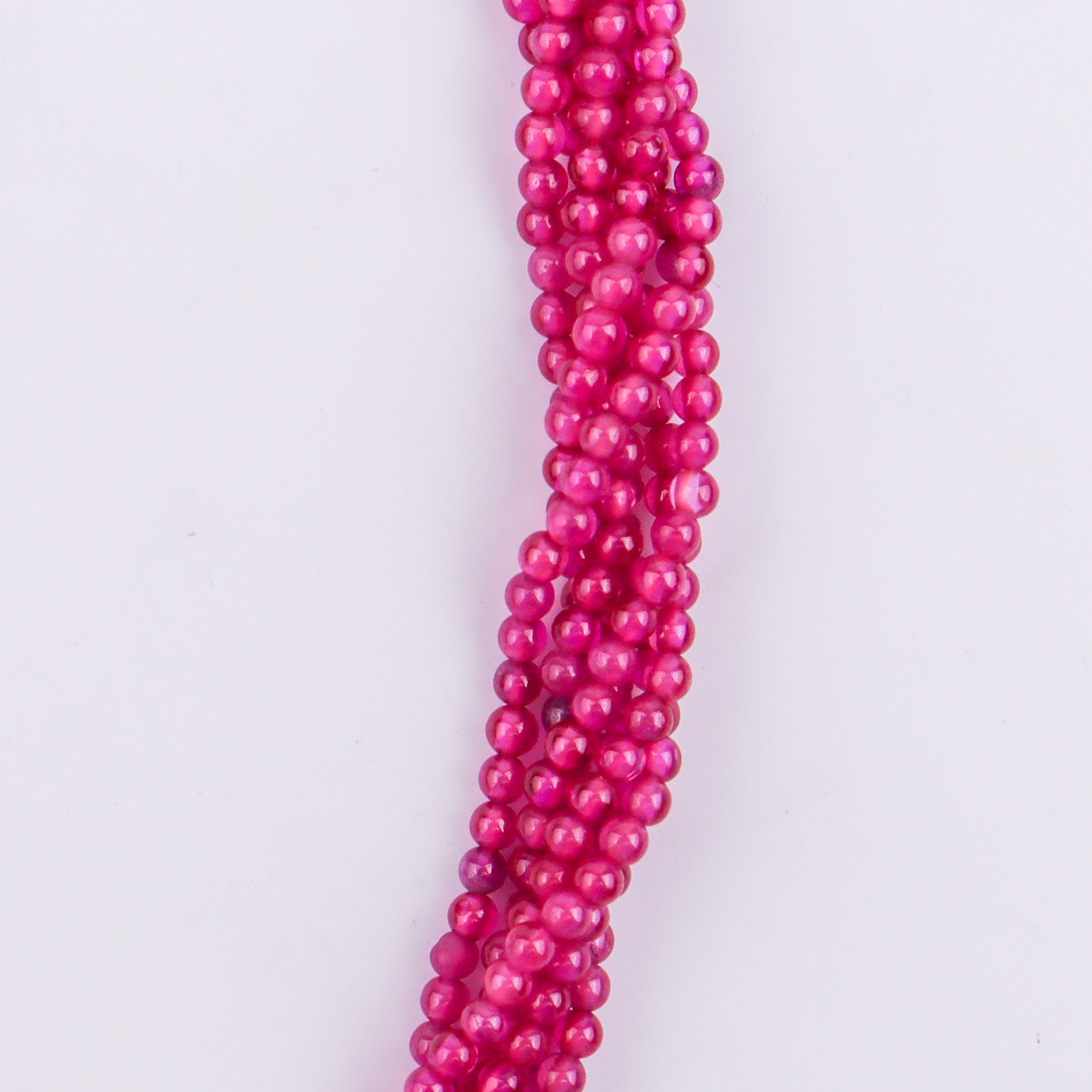 Silver CZ Tanmani Set with Rubies