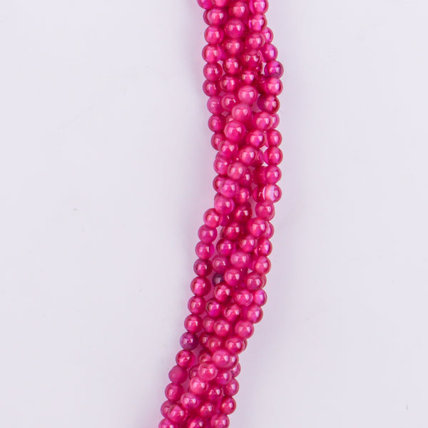 Silver CZ Tanmani Set with Rubies