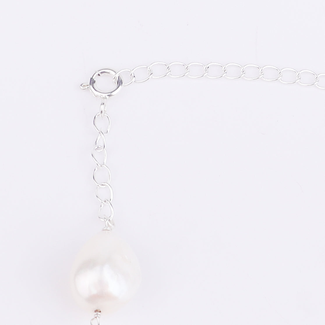 Silver Green CZ Tanmani Set with Freshwater Pearl Ganthan