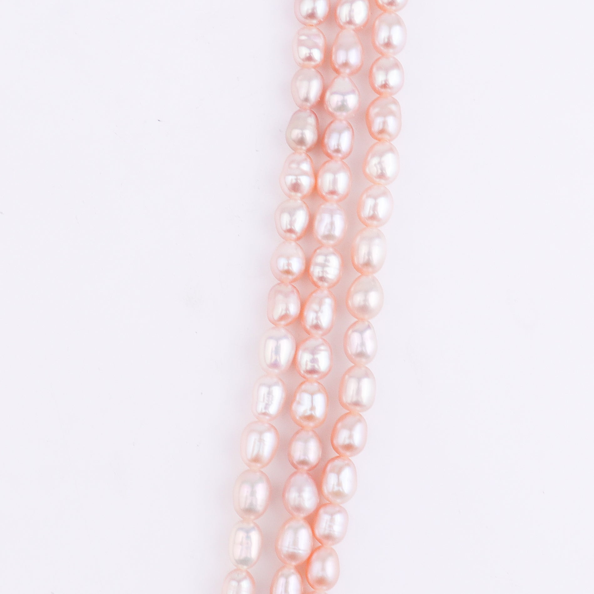 Silver CZ Tanmani Set with Freshwater Rice Pearls