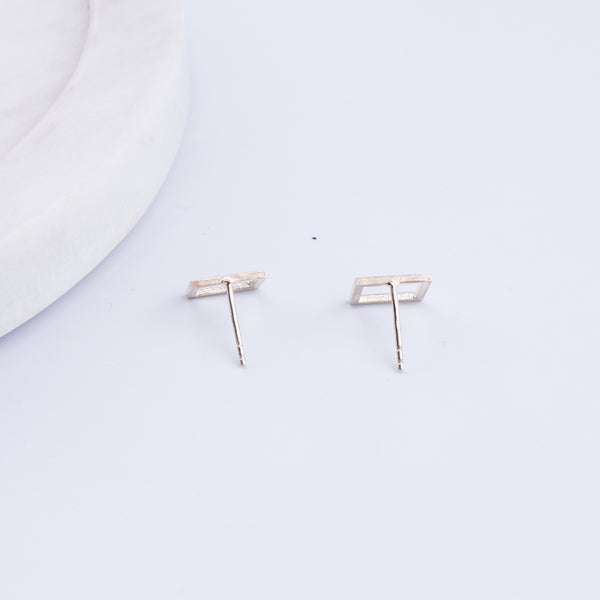 Tiny Silver Square Studs | 92.5 Silver