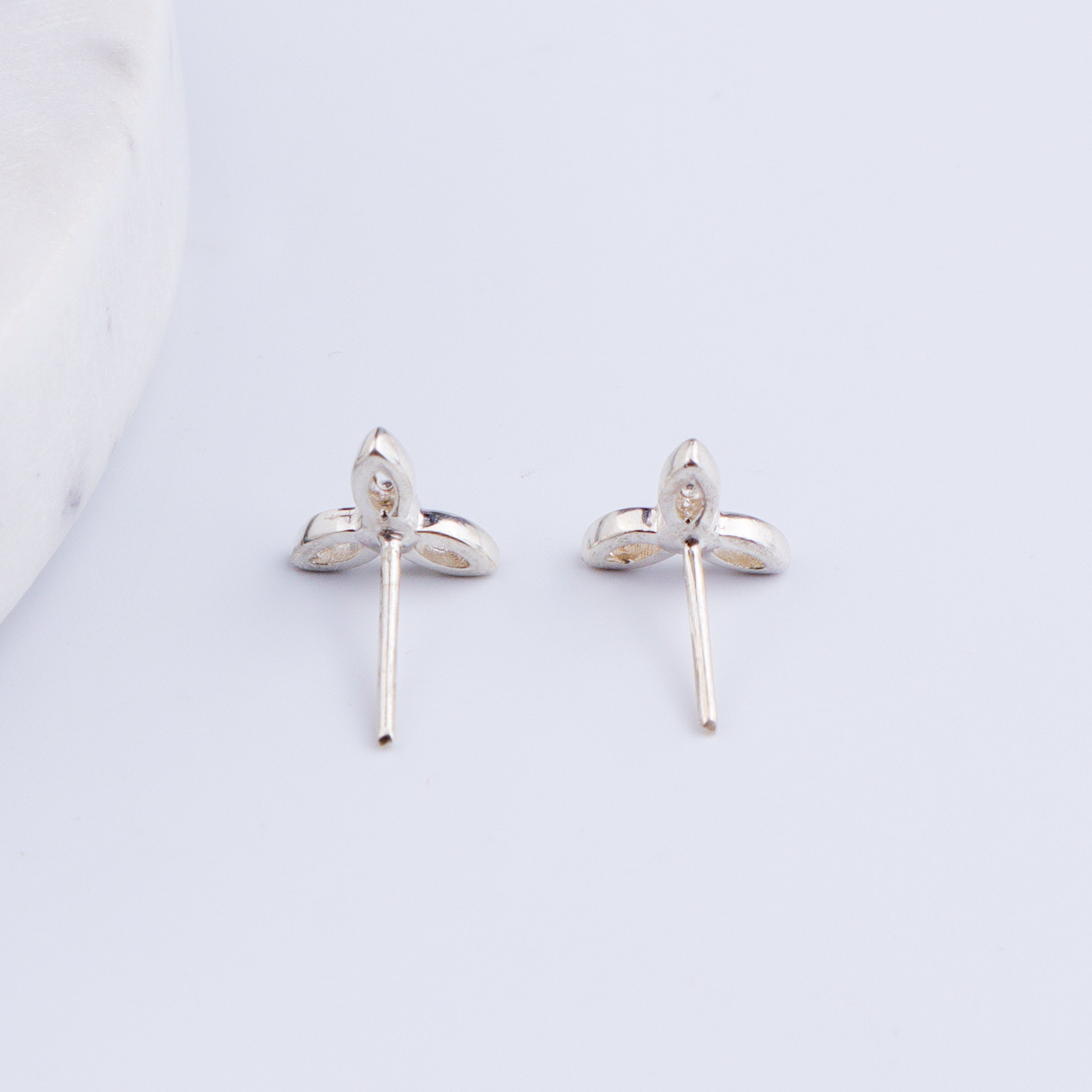Silver Tiny Flower Earring , great for second piercing !