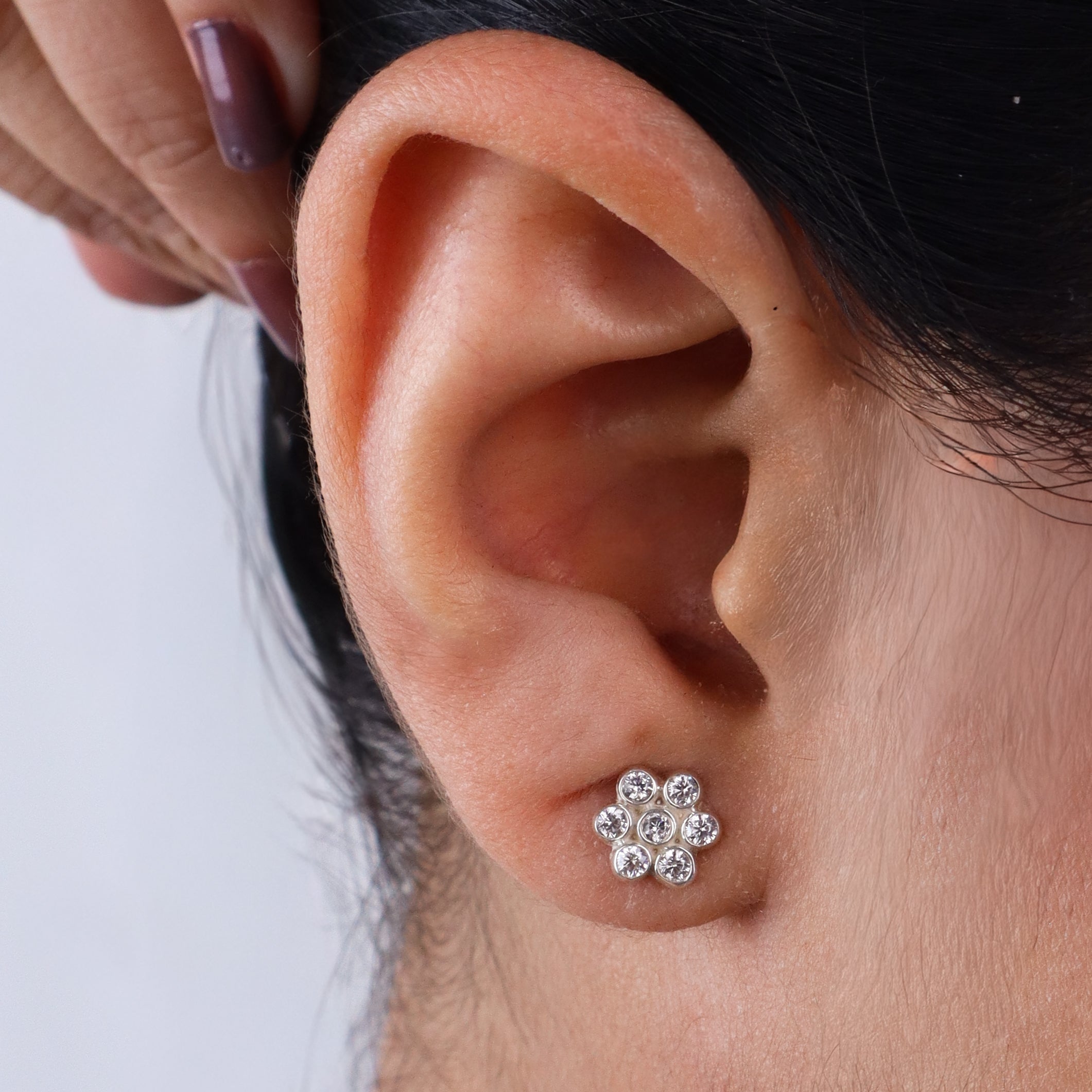 Silver Zircon Kudi (Setting) | CZ | 92.5 Silver