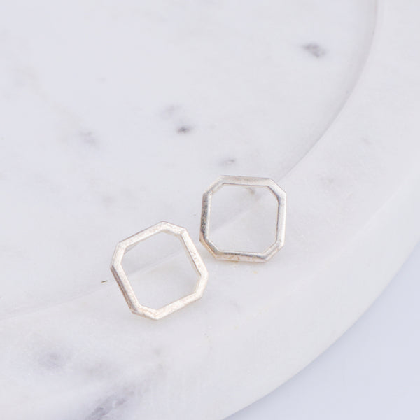 Tiny Silver Squircle Studs | 92.5 Silver