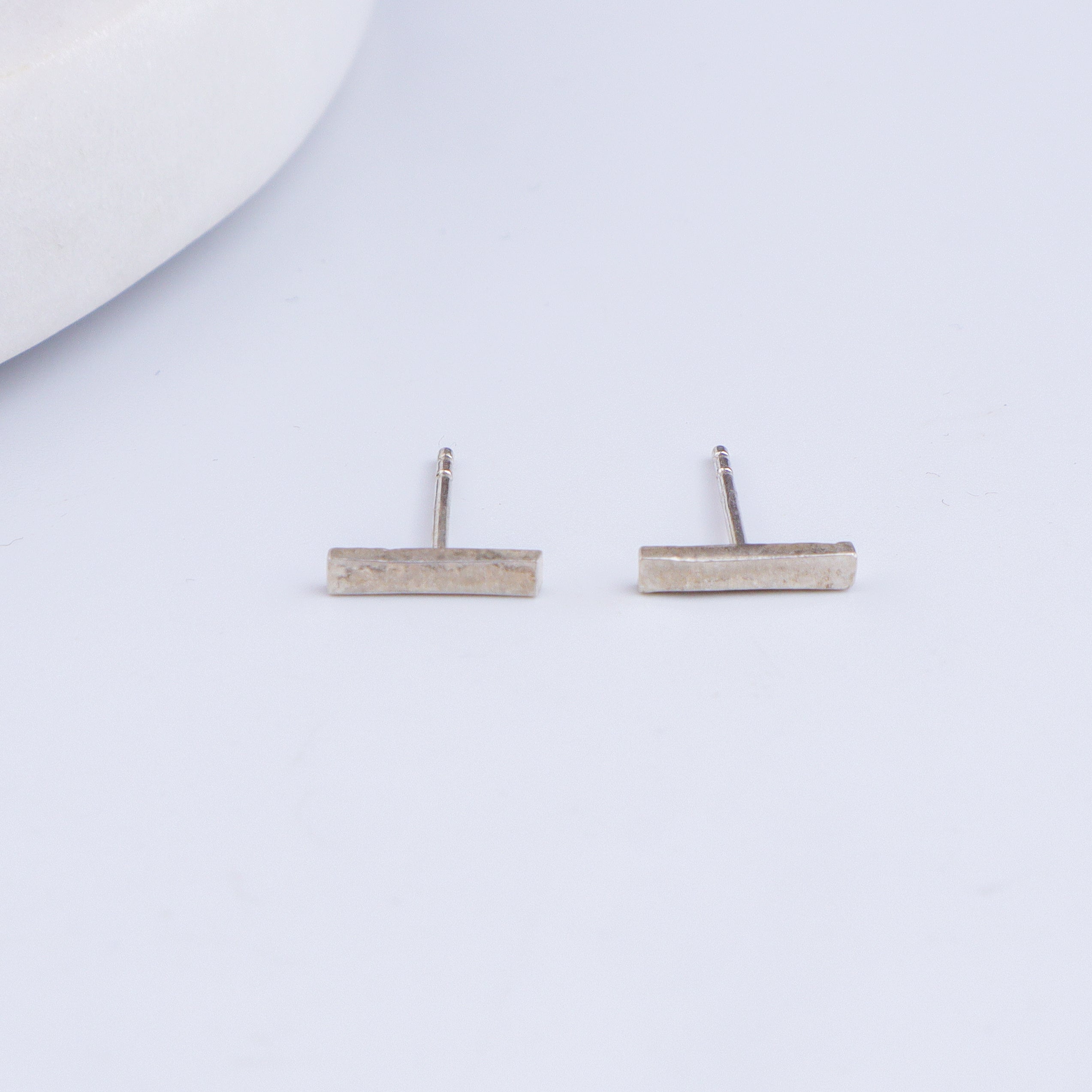 Tiny Silver Line Studs | 92.5 Silver