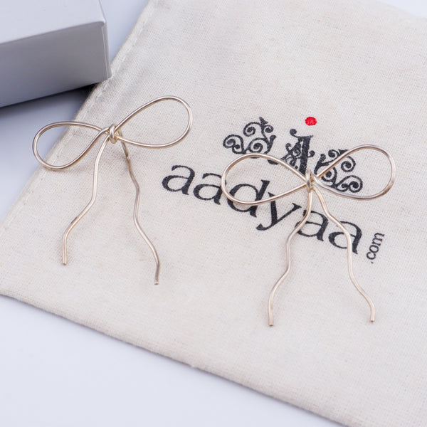 Handmade Bow Earrings | 92.5 Silver