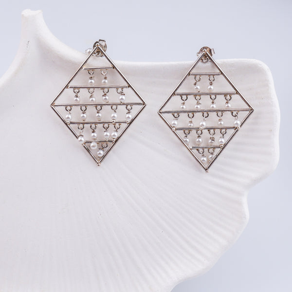 Silver Earring with Pearls