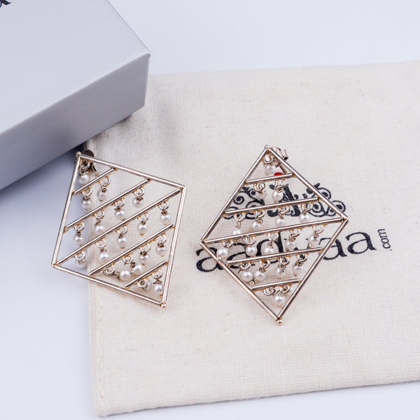 Silver Earring with Pearls
