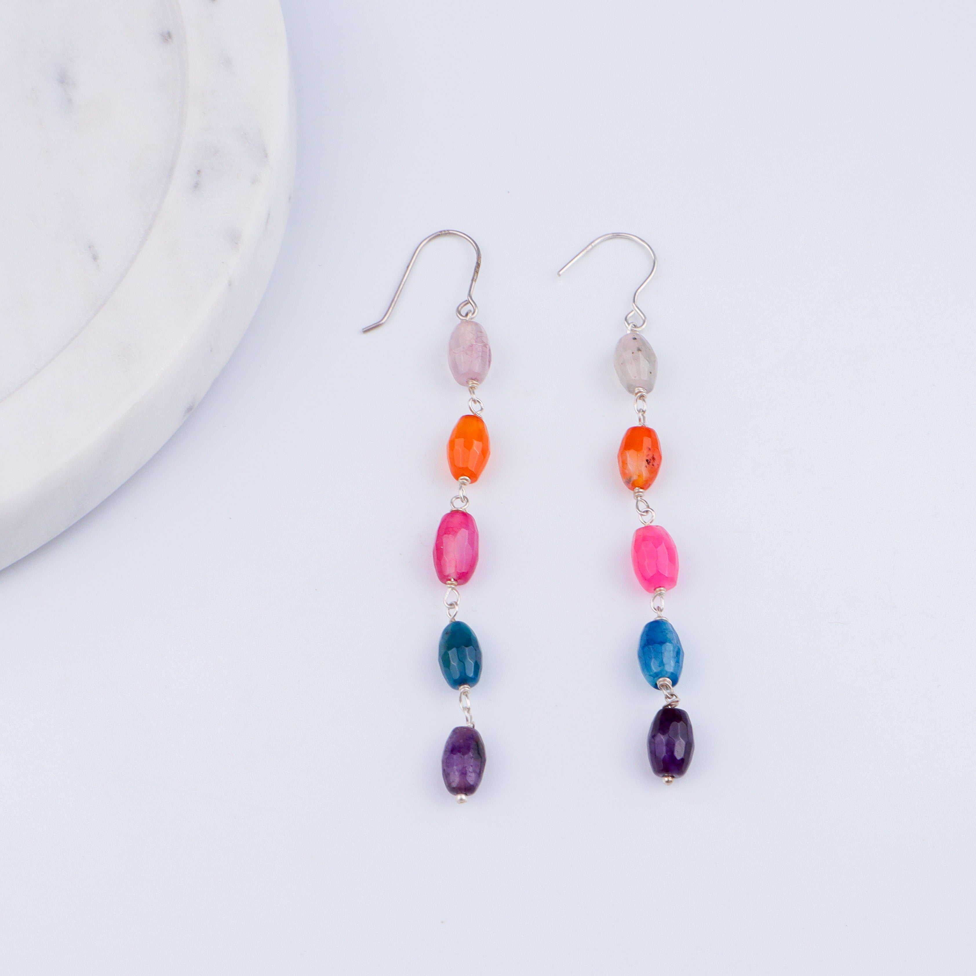 Multicolour dangling earring