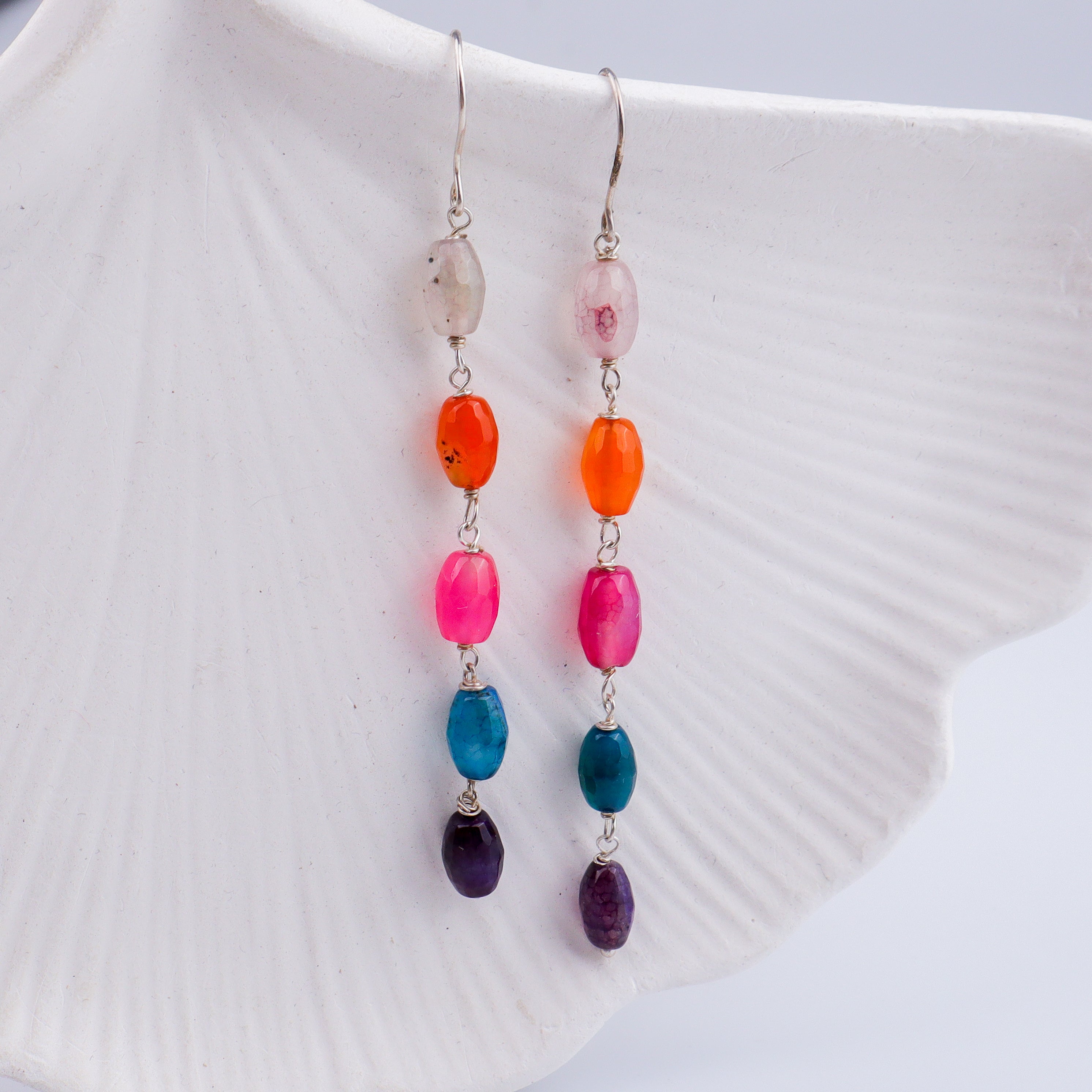 Multicolour dangling earring