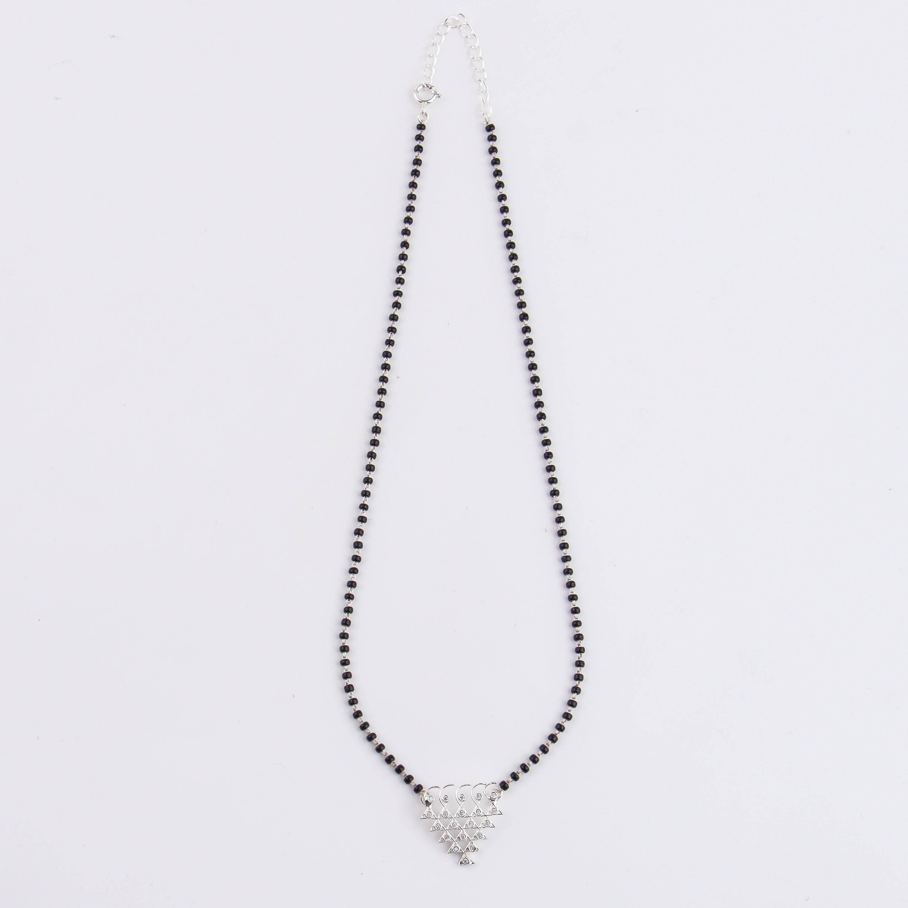 Silver CZ Saraswati Mangalsutra