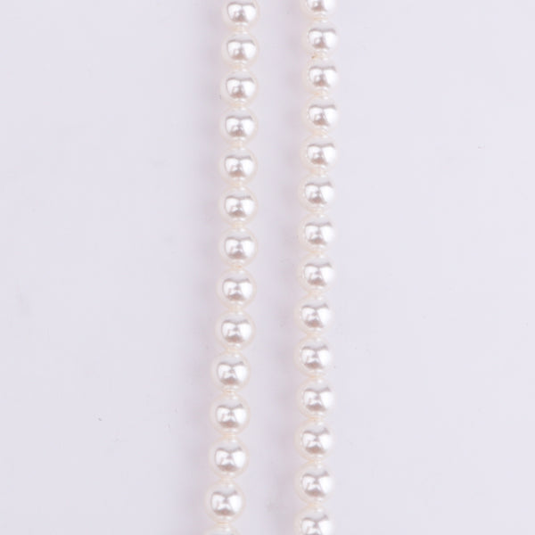 Silver Pink & White CZ Tanmani Set with Pearls