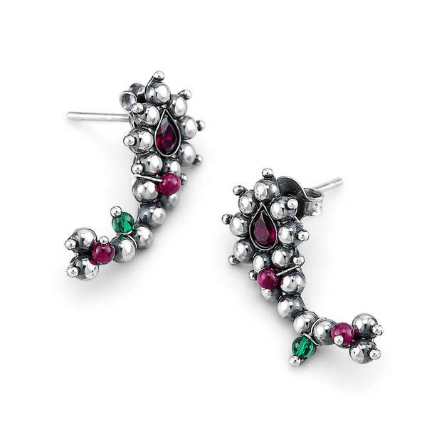 Maharashtrian Nath earrings small silver jewelry
