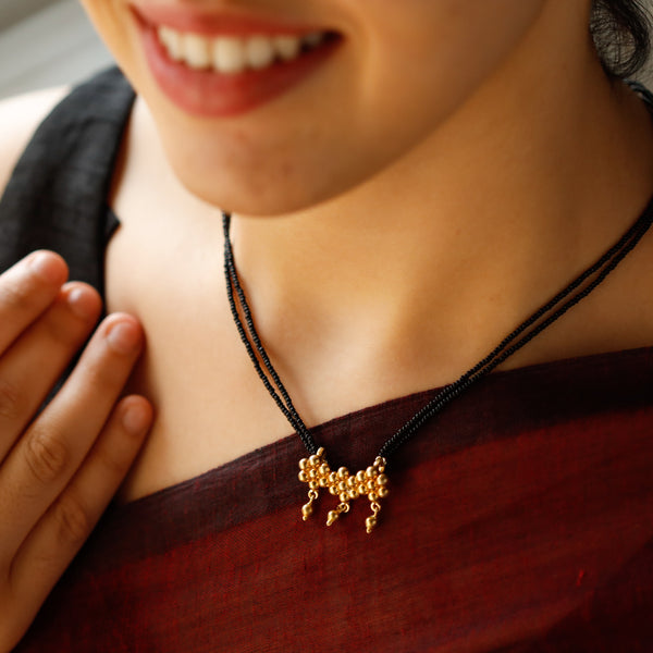 Gold Plated Kudi Mangalsutra | 92.5 Silver | 22K Gold Plated