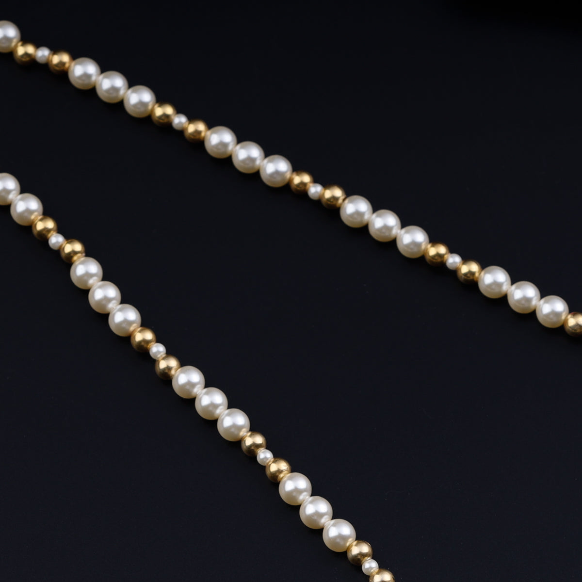 Taait Saaj Motif Necklace Gold Plated with Pearls