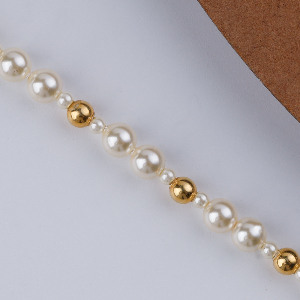 Saaj Motif Gold Plated Necklace with Pearls (Ananas & Phal)