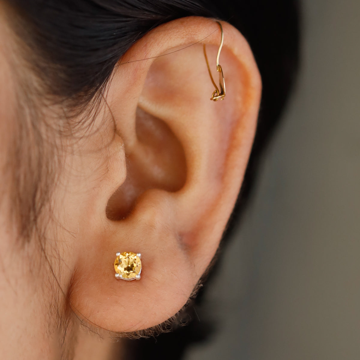 Citrine Silver Studs | 92.5 Silver