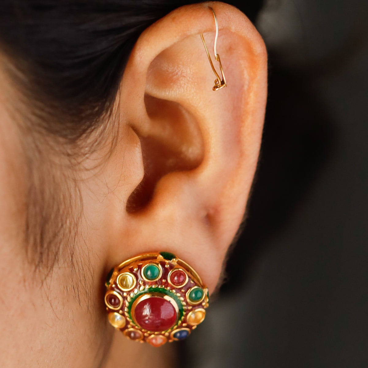 Micron  Semi-Precious Stones Earrings